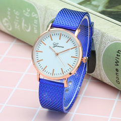 Geneva Watch Dial Plate Mesh Belt Female Minimalist Thin - Otaj Gifts