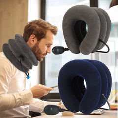Neck Support Cushion Inflatable Air Cervical Neck Traction Device Body Relaxing Tractor Support Massage NECK Pillow - Otaj Gifts