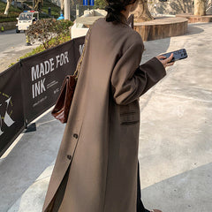 Womens Long Trench Coat, Classic Trench Coat, British Style Women's Coat Outerwear, Elegant Jacket For Women, Spring Clothing - Otaj Gifts