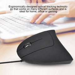 USB Wired Left Hand Vertical Mouse Ergonomic Gaming Mouse Wrist Healthy Mouse - Otaj Gifts
