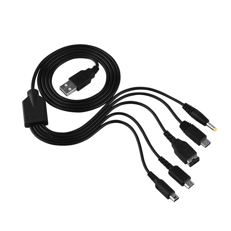 5 in 1 Charger USB for Nintendo NDS Ll  XL 3DS Wii U PSP Multi Function Charging Cable - Otaj Gifts