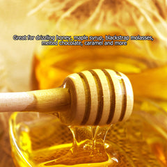 24Pcs Wooden Honey Dripper Stick Server Jam Syrup Drizzler Stirring Rod Kitchen Gadgets (8cm) - Otaj Gifts
