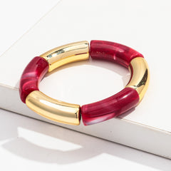 Fashion Bracelet Acrylic Gold Powder Plus Gold Ladies - Otaj Gifts