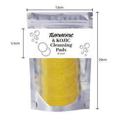 Turmeric Exfoliating Cleansing Pads Compressed Facial Sponges Skin Care Tools For Face Clogged Pores Excess Oil Cleansing - Otaj Gifts