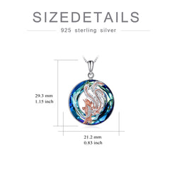 Nirvana Phoenix Necklace Sterling Silver Crystal Phoenix Jewelry Necklaces for Women - Otaj Gifts