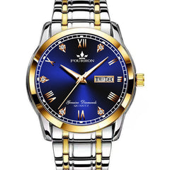 New Luminous Double Calendar Quartz Stainless Steel Waterproof Men's Watch With Watch - Otaj Gifts