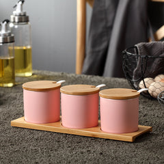Seasoning Jar Seasoning Bottle Salt Monosodium Glutamate Seasoning Box Set Household - Otaj Gifts
