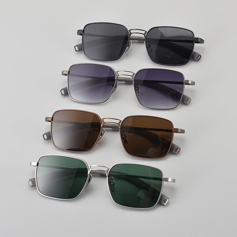 Pure Titanium Square Frame Double Beam Fashion Myopia Glasses For Men - Otaj Gifts