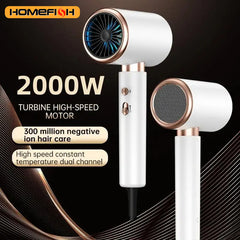 F37 2000W  Gear Professional Hair Dryer Negative Lonic Blow Dryer Hot Cold Wind Air Brush Hairdryer Strong PowerDryer Salon Tool - Otaj Gifts