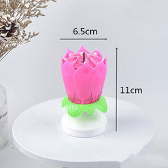 Music Lotus Birthday Music Happy Birthday Song Candle - Otaj Gifts