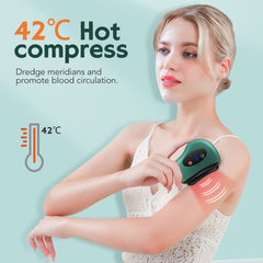 Eletric Bianstone Gua Sha Board Tools Hot Compress Heating Vibration Back Facial Massager Meridian Lymphatic Drainage Scraping Heating Vibration Scraping Neck Face Skin Lifting Removal Wrinkle Tool - Otaj Gifts