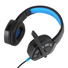 For PS4 3.5mm Headmounted Gaming Headphone with Noise Reduction Microphone RGB Light(black blue ) - Otaj Gifts