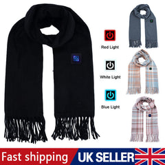 Smart Electric Heated Scarf Winter Neck Warmer Shawl USB Man Woman Designer HS - Otaj Gifts