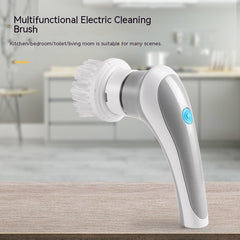 Electric Cleaning Brush 4 In 1 Spinning Scrubber Handheld Electric Cordless Cleaning Brush Portable - Otaj Gifts