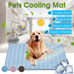 Dog Cooling Mat Cooling Pad For Pets Chilly Pad For Kennels, Crates, Cars, Indoor & Outdoor Ice Silk Mat Cooling Blanket Cushion Non-Toxic Breathable Sleep Bed Beach - Otaj Gifts