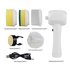 Electric Cleaning Brush 4 In 1 Spinning Scrubber Handheld Electric Cordless Cleaning Brush Portable - Otaj Gifts
