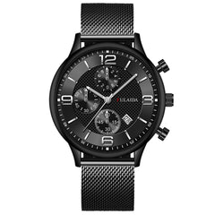 Mesh Strap Calendar Quartz Simple Casual All-match Men's Watch - Otaj Gifts