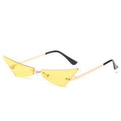 Trendy Men And Women Sun Glasses Retro Triangle European And American Cat Eye Disco Instafamous Sunglasses - Otaj Gifts