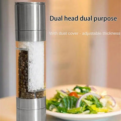 Salt Pepper Grinder 2 In 1 Manual Stainless Steel Salt Pepper Mills Adjustable Ceramic Grinding Spice Mill Kitchen Tool Gadgets - Otaj Gifts