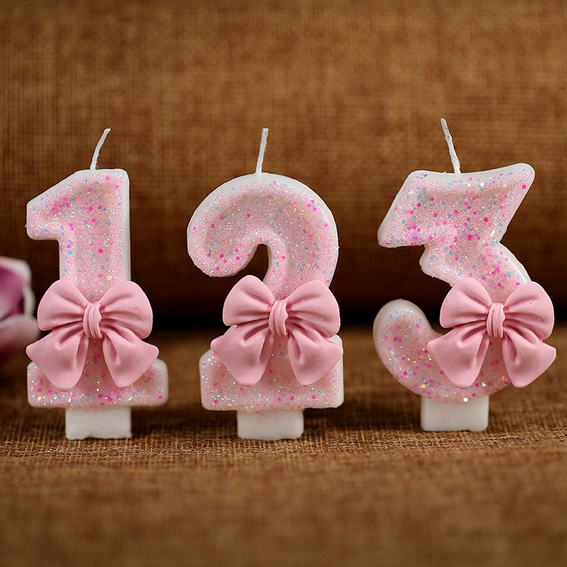 Creative Digital Bow Birthday Candle - Otaj Gifts