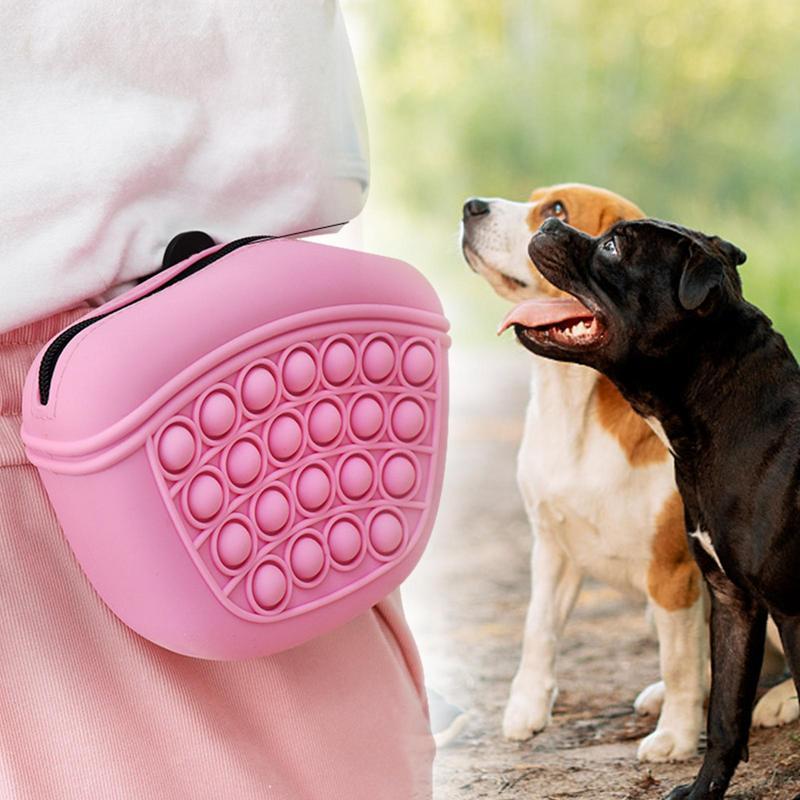 Bag Silicone Feed Dogs Treat Pouch Pet Training Bag Bundle Pocket Waist Pack Pet Portable Dog Training Waist Bag Treat Snack Bait Dogs Soft Washable Outdoor Feed Storage Pouch Food Reward Silica Bags - Otaj Gifts