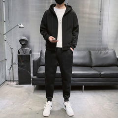Men's Sweater Suit Ankle-tied Sweatpants Long Sleeve Sports Suit - Otaj Gifts