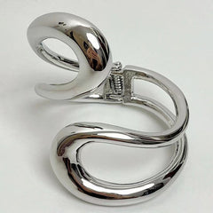 Female Niche Metal Geometry Streamlined Spring Bracelet - Otaj Gifts
