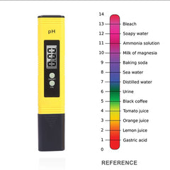 PH Meter 0.01 PH Battery Powder High Precision Water Quality EC Tester 0-14 PH Measurement Range For Aquarium Swimming Pool Digital Electric PH Meter LCD Tester Pocket Hydroponics Aquarium Water Test - Otaj Gifts