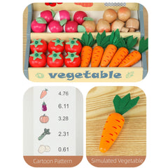 Robud Wooden Supermarket Vrgetables Store Preschool Pretend Playset Toys Baby - Otaj Gifts
