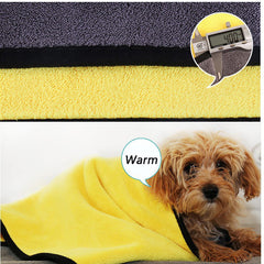 Dog Towels For Drying Dogs Drying Towel Dog Bath Towel, Quick-drying Pet Dog And Cat Towels Soft Fiber Towels Robe Super Absorbent Quick Drying Soft Microfiber Pet Towel For Dogs, Cats Yellow - Otaj Gifts