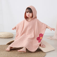 Cotton Gauze Children Can Wear Hooded Hooded Bath Towel - Otaj Gifts