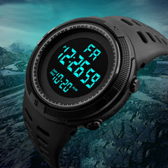 Sports Timing Night Light Domineering Large Dial Electronic Watch - Otaj Gifts