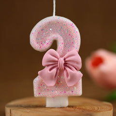 Creative Digital Bow Birthday Candle - Otaj Gifts