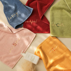 Pure Cotton Soft Towel With Creative Embroidery Name Accompanied By Heartfelt Gift - Otaj Gifts