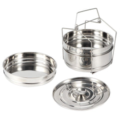 Stackable 3 Tier Stainless Steel Steamer Cooker Pot Set Cook Food Pressure Pot Accessories - Otaj Gifts