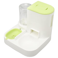 Pet Cat Waterer Food Feeder with 2.2L Food Container Odorless Dog 1L Automatic Water Dispenser Food Feeder Green - Otaj Gifts