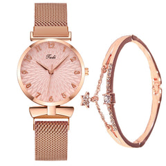 Suit Women's Quartz Watch With Bracelet - Otaj Gifts