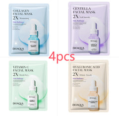 Collagen Face Mask Moisturizing Firming Face Sheet Mask Hyaluronic Acid Facial Masks Beauty Skin Care Gel Skin Care - Otaj Gifts