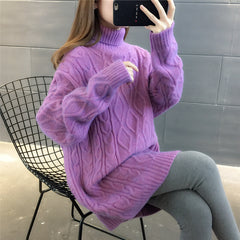 Long Loose All Matching Lazy Style Sweater - Otaj Gifts