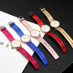 Geneva Watch Dial Plate Mesh Belt Female Minimalist Thin - Otaj Gifts