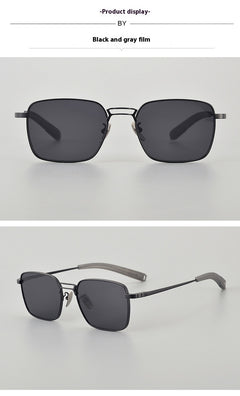 Pure Titanium Square Frame Double Beam Fashion Myopia Glasses For Men - Otaj Gifts