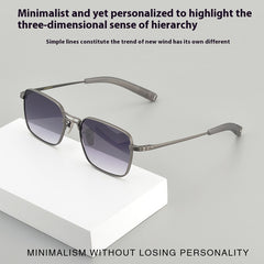 Pure Titanium Square Frame Double Beam Fashion Myopia Glasses For Men - Otaj Gifts