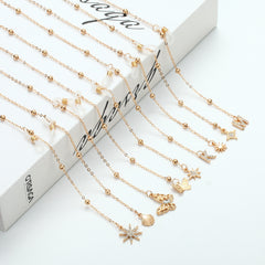 Letter Glasses Chain Fashion Star Butterfly Sun - Otaj Gifts