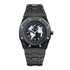 Men's Watch Waterproof Luminous Steel Strap Quartz - Otaj Gifts