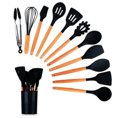 Kit 12 Pieces Silicone Kitchen Utensils - Otaj Gifts