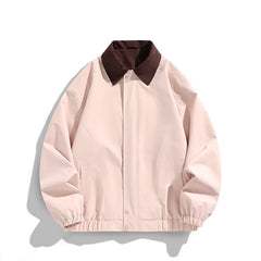 Pure Color All-matching Polo Collar Jacket Top - Otaj Gifts