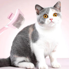 Self Cleaning Slicker Brush For Dogs, Cats Pets-One Click Cleaning Function-Gentle Effective Cat, Pet Dog Hair Remover-Dog Grooming Accessories For Small, Medium Large Dogs - Otaj Gifts