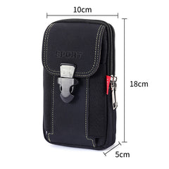 Men's 6.5 Inch Multifunctional Vertical Canvas Mobile Phone Waist Bag - Otaj Gifts