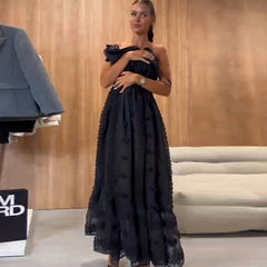Autumn New European And American Embroidered Long Skirt Halter Backless Dress - Otaj Gifts