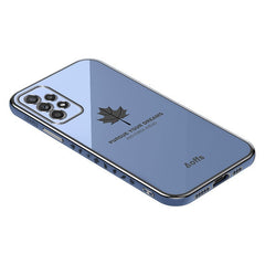 Straight Edge Electroplating Phone Case Maple Leaf Cell Phone Shell - Otaj Gifts